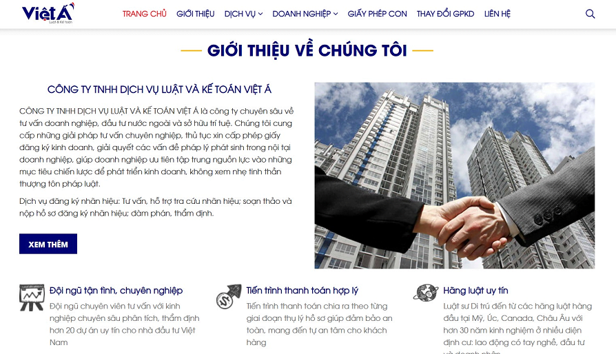 Vài nét giới thiệu về Công Ty TNHH Dịch Vụ Luật và Kế Toán Việt Á